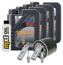 Inspectiepakket 4L 10W-40 + Oliefilter + 2x Bougie voor Honda NC D Integra 700 ccm