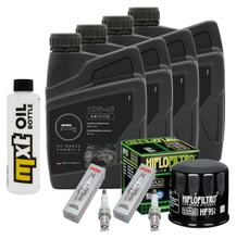 Inspektionspaket 4L 10W-40 + Ölfilter + 2x Zündkerze für Honda NC D Integra 700 ccm