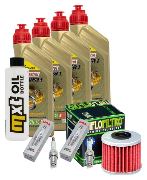 Paquete de inspección 4L 10W-40 + filtro de aceite + 2 bujías para Honda NC D Integra 750 ccm