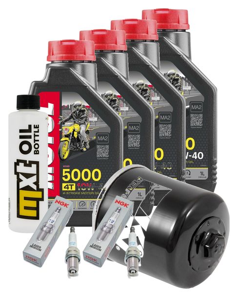 Kit d'inspection 4L 10W-40 + filtre à huile + 2 bougies pour Honda NC D Integra 750 ccm