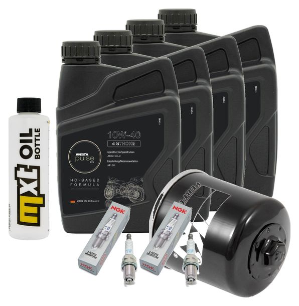 Pacchetto di ispezione 4L 10W-40 + filtro olio + 2x candela per Honda NC D Integra 750 ccm