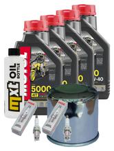 Kit d'inspection 4L 10W-40 + filtre à huile + 2 bougies pour Honda NC D Integra 750 ccm