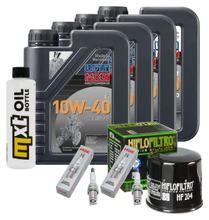 Pacchetto di ispezione 4L 10W-40 + filtro olio + 2x candela per Honda NC D Integra 750 ccm