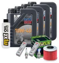 Inspektionspaket 4L 10W-40 + Ölfilter + 2x Zündkerze für Honda NC D Integra 750 ccm