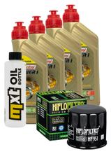 Kit d'inspection 4L 10W-40 + filtre à huile + 2 bougies pour Honda NC D Integra 750 ccm