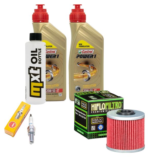 Inspektionspaket 2L 20W-50 + Ölfilter + 1x Zündkerze für Kawasaki J SE 300 ccm