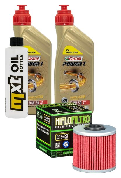 Inspektionspaket 2L 20W-50 + Ölfilter + 1x Zündkerze für Kawasaki J SE 300 ccm