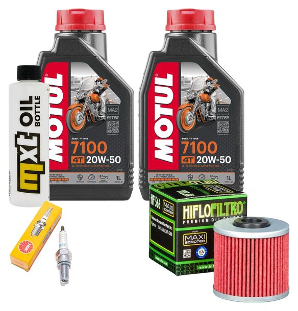 Inspektionspaket 2L 20W-50 + Ölfilter + 1x Zündkerze für Kawasaki J SE 300 ccm
