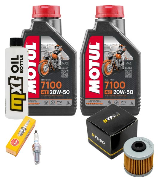 Inspektionspaket 2L 20W-50 + Ölfilter + 1x Zündkerze für Kawasaki J SE 300 ccm