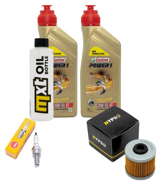 Inspektionspaket 2L 20W-50 + Ölfilter + 1x Zündkerze für Kawasaki J SE 300 ccm