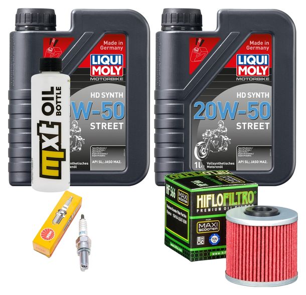 Inspektionspaket 2L 20W-50 + Ölfilter + 1x Zündkerze für Kawasaki J SE 300 ccm