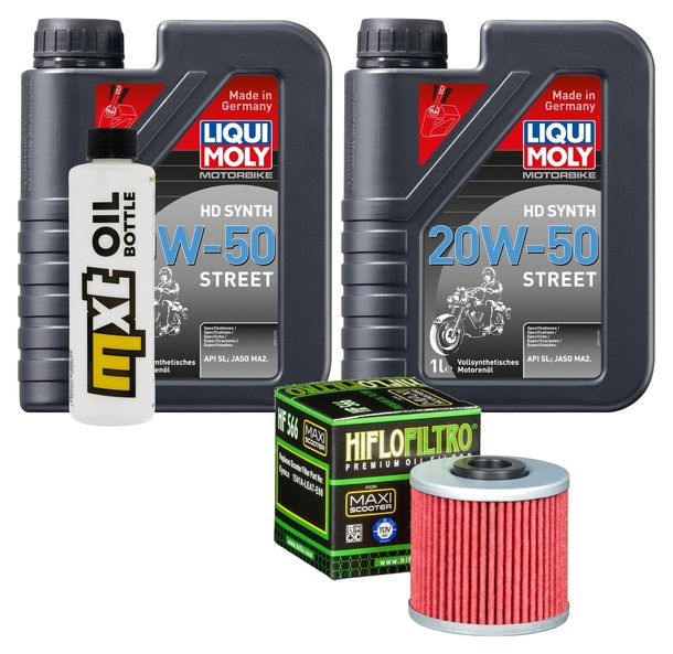 Pacchetto di ispezione 2L 20W-50 + filtro olio + 1x candela per Kawasaki J SE 300 ccm