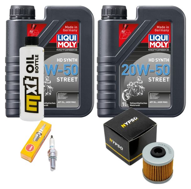 Inspektionspaket 2L 20W-50 + Ölfilter + 1x Zündkerze für Kawasaki J SE 300 ccm
