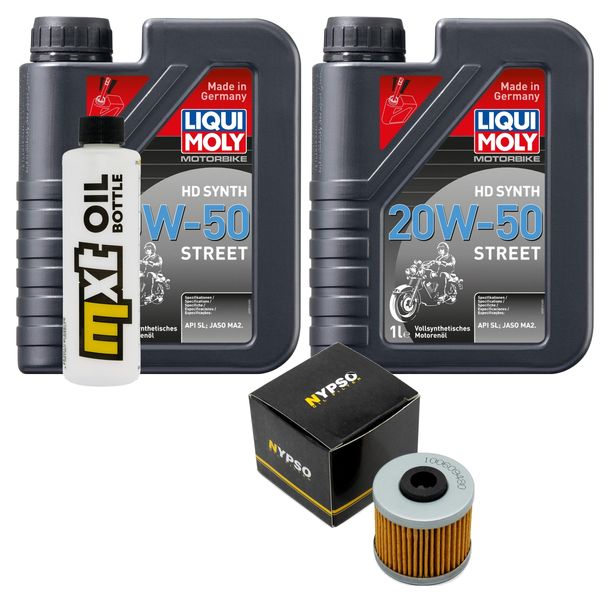 Inspektionspaket 2L 20W-50 + Ölfilter + 1x Zündkerze für Kawasaki J SE 300 ccm