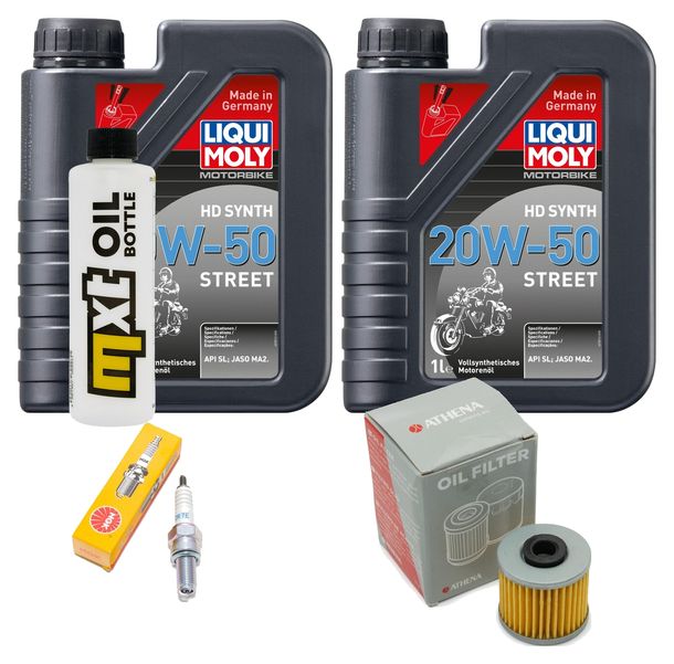 Inspektionspaket 2L 20W-50 + Ölfilter + 1x Zündkerze für Kawasaki J SE 300 ccm