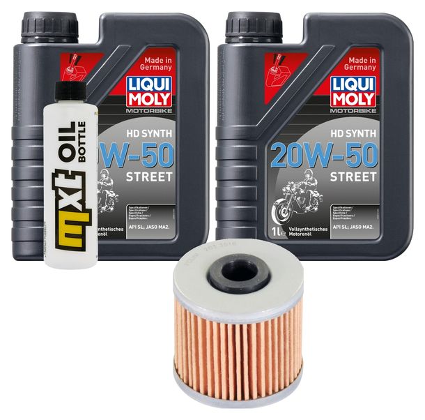 Inspektionspaket 2L 20W-50 + Ölfilter + 1x Zündkerze für Kawasaki J SE 300 ccm
