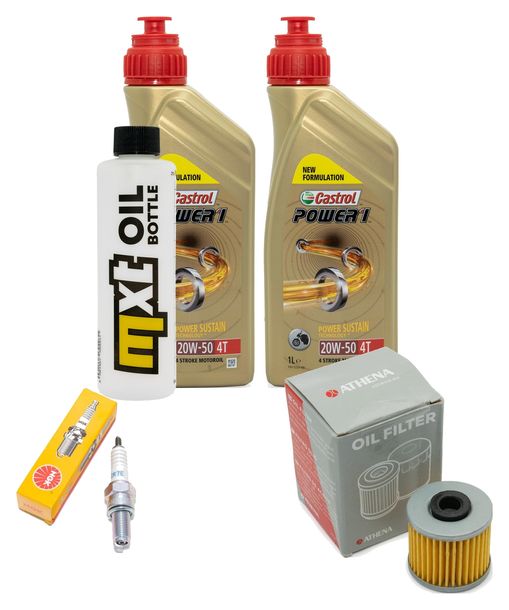 Inspektionspaket 2L 20W-50 + Ölfilter + 1x Zündkerze für Kawasaki J SE 300 ccm
