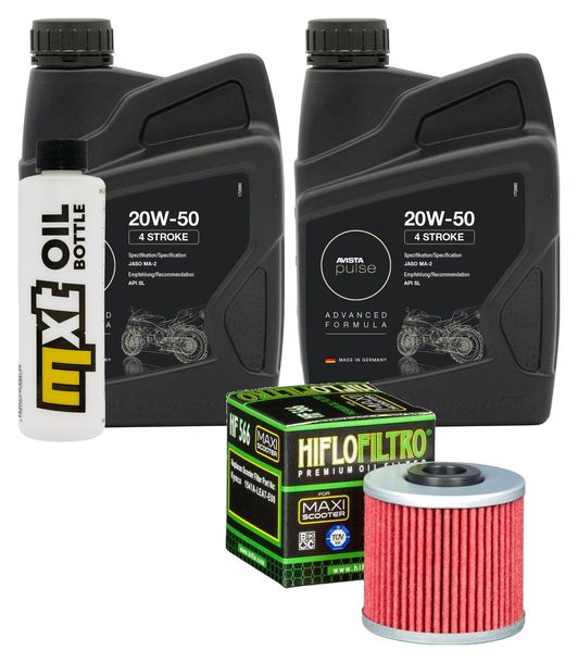Inspektionspaket 2L 20W-50 + Ölfilter + 1x Zündkerze für Kawasaki J SE 300 ccm