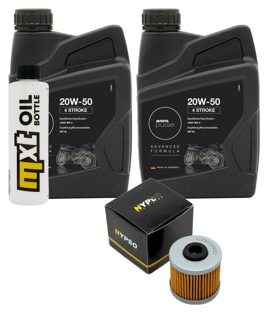 Inspektionspaket 2L 20W-50 + Ölfilter + 1x Zündkerze für Kawasaki J SE 300 ccm