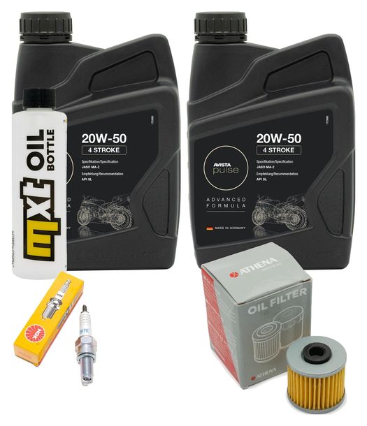 Inspektionspaket 2L 20W-50 + Ölfilter + 1x Zündkerze für Kawasaki J SE 300 ccm