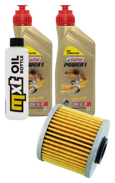Inspektionspaket 2L 20W-50 + Ölfilter + 1x Zündkerze für Kawasaki J SE 300 ccm