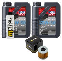 Inspekční sada 2L 20W-50 + olejový filtr + 1x zapalovací svíčka pro Kawasaki J SE 300 ccm