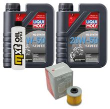 Inspekční sada 2L 20W-50 + olejový filtr + 1x zapalovací svíčka pro Kawasaki J SE 300 ccm