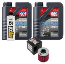 Inspectiepakket 2L 20W-50 + Oliefilter + 1x Bougie voor Kawasaki J SE 300 ccm