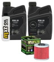 Inspekční sada 2L 20W-50 + olejový filtr + 1x zapalovací svíčka pro Kawasaki J SE 300 ccm