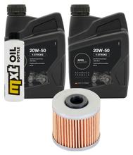 Pacote de Inspeção 2L 20W-50 + Filtro de Óleo + 1x Vela de Ignição para Kawasaki J SE 300 ccm