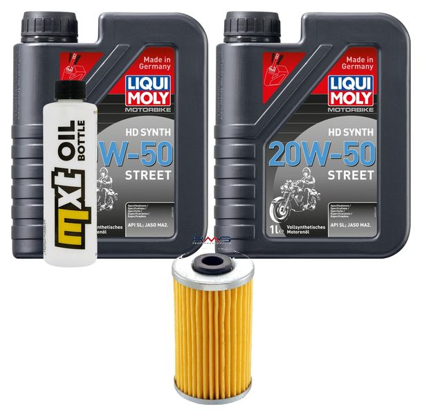 Inspektionspaket 2L 20W-50 + Ölfilter + 1x Zündkerze für Kymco Dink 125 ccm