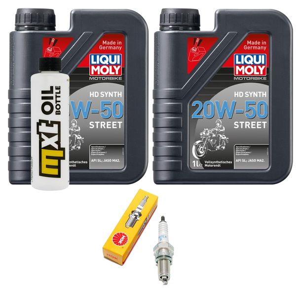 Inspektionspaket 2L 20W-50 + Ölfilter + 1x Zündkerze für Kymco Dink 125 ccm