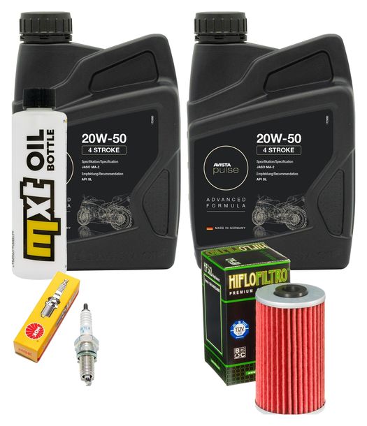 Inspektionspaket 2L 20W-50 + Ölfilter + 1x Zündkerze für Kymco Dink 125 ccm