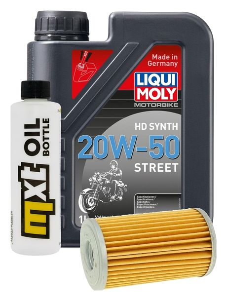 Inspektionspaket 1L 20W-50 + Ölfilter + 1x Zündkerze für Kymco Yager 125 ccm