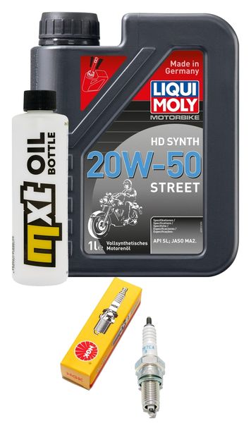 Inspektionspaket 1L 20W-50 + Ölfilter + 1x Zündkerze für Kymco Yager 125 ccm