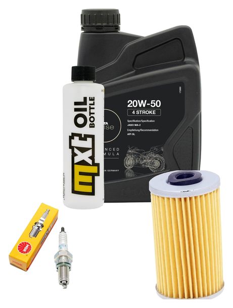 Inspektionspaket 1L 20W-50 + Ölfilter + 1x Zündkerze für Kymco Yager 125 ccm