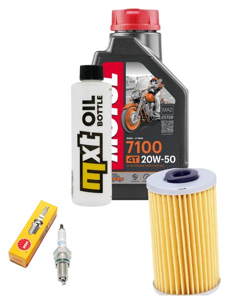 Inspektionspaket 1L 20W-50 + Ölfilter + 1x Zündkerze für Kymco Yager 125 ccm