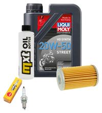 Inspectiepakket 1L 20W-50 + Oliefilter + 1x Bougie voor Kymco Yager 125 ccm