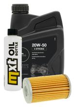 Pacote de Inspeção 1L 20W-50 + Filtro de Óleo + 1x Vela de Ignição para Kymco Yager 125 ccm