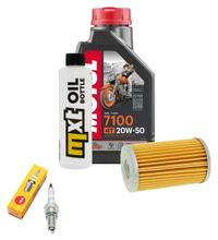 Pacote de Inspeção 1L 20W-50 + Filtro de Óleo + 1x Vela de Ignição para Kymco Yager 125 ccm