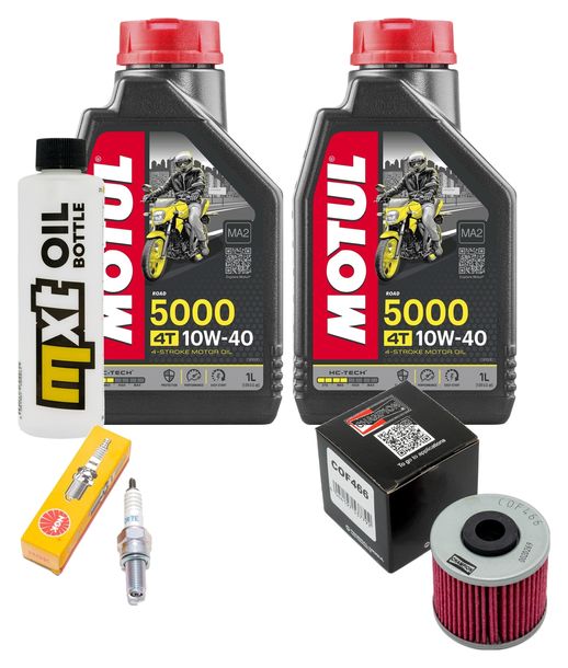 Inspektionspaket 2L 10W-40 + Ölfilter + 1x Zündkerze für Kymco K-XCT i Downtown i 125 / 300 ccm