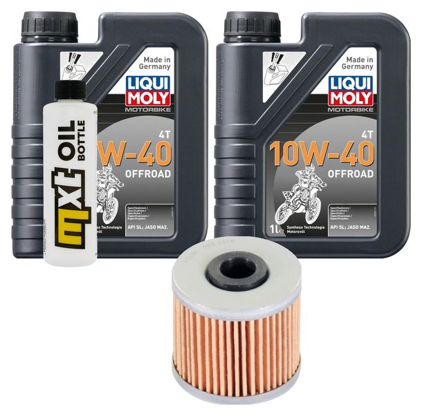 Inspektionspaket 2L 10W-40 + Ölfilter + 1x Zündkerze für Kymco K-XCT i Downtown i 125 / 300 ccm