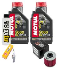 Kit d'inspection 2L 10W-40 + filtre à huile + 1x bougie pour Kymco K-XCT i Downtown i 125 / 300 ccm