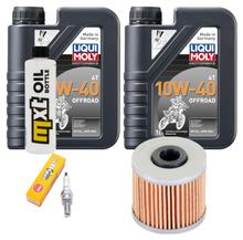 Inspektionspaket 2L 10W-40 + Ölfilter + 1x Zündkerze für Kymco K-XCT i Downtown i 125 / 300 ccm