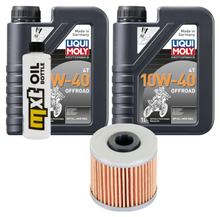 Inspektionspaket 2L 10W-40 + Ölfilter + 1x Zündkerze für Kymco K-XCT i Downtown i 125 / 300 ccm