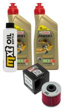 Pacchetto di ispezione 2L 10W-40 + filtro olio + 1x candela per Kymco K-XCT i Downtown i 125 / 300 ccm