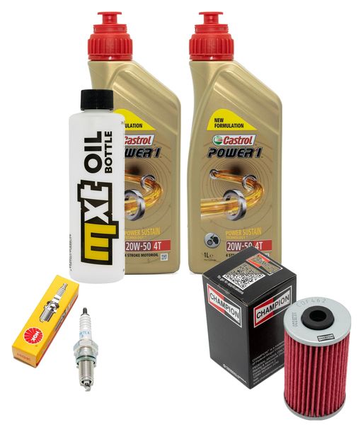 Inspektionspaket 2L 20W-50 + Ölfilter + 1x Zündkerze für Kymco Grand Dink 125 ccm