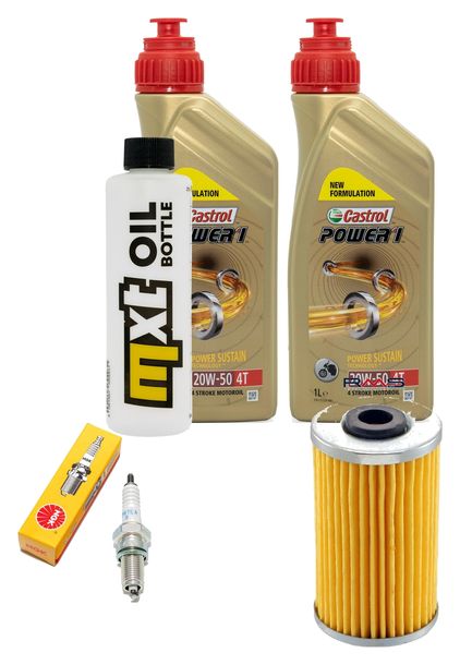 Inspektionspaket 2L 20W-50 + Ölfilter + 1x Zündkerze für Kymco Grand Dink 125 ccm