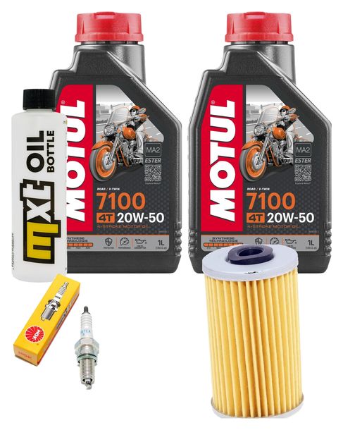 Inspektionspaket 2L 20W-50 + Ölfilter + 1x Zündkerze für Kymco Grand Dink 125 ccm