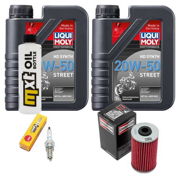 Inspektionspaket 2L 20W-50 + Ölfilter + 1x Zündkerze für Kymco Grand Dink 125 ccm